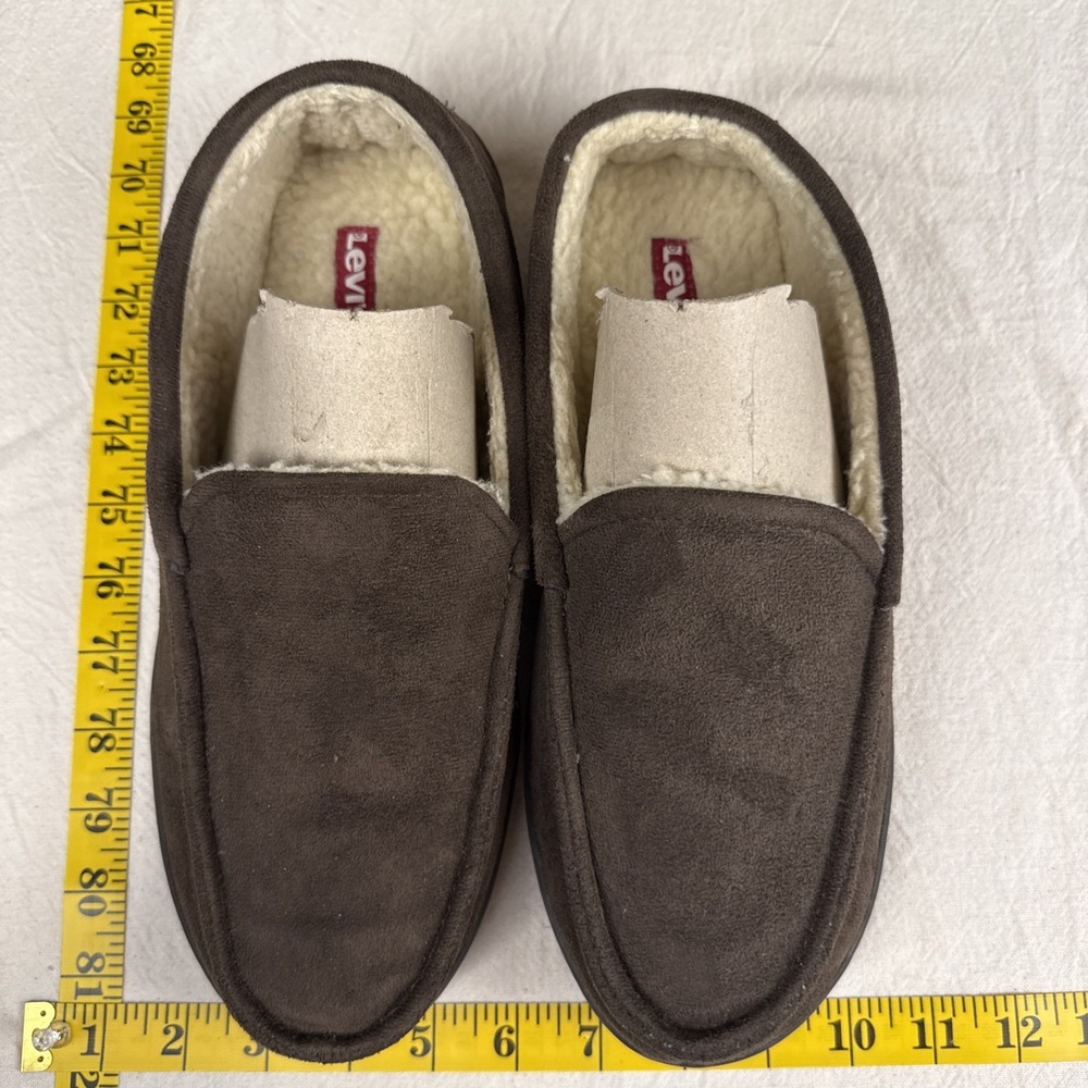 Levi's Mens Brown Slippers LG 9.5-10.5 Relaxed Comfort Indoor/Outdoor Old Money - Picture 1 of 12